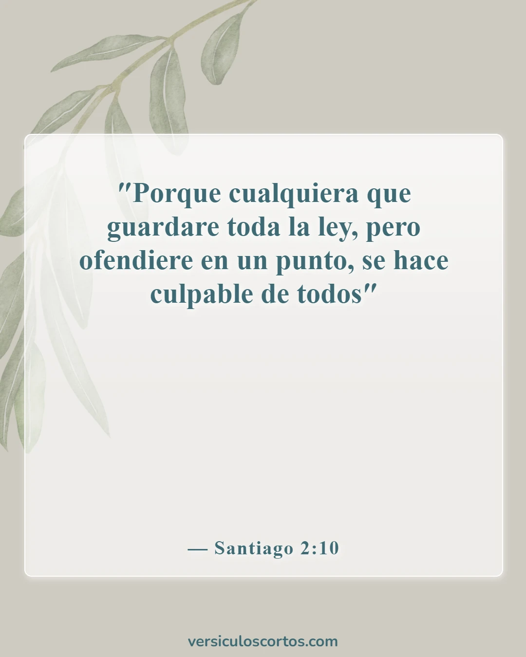 Versículos bíblicos sobre la obediencia a Dios (Santiago 2:10)