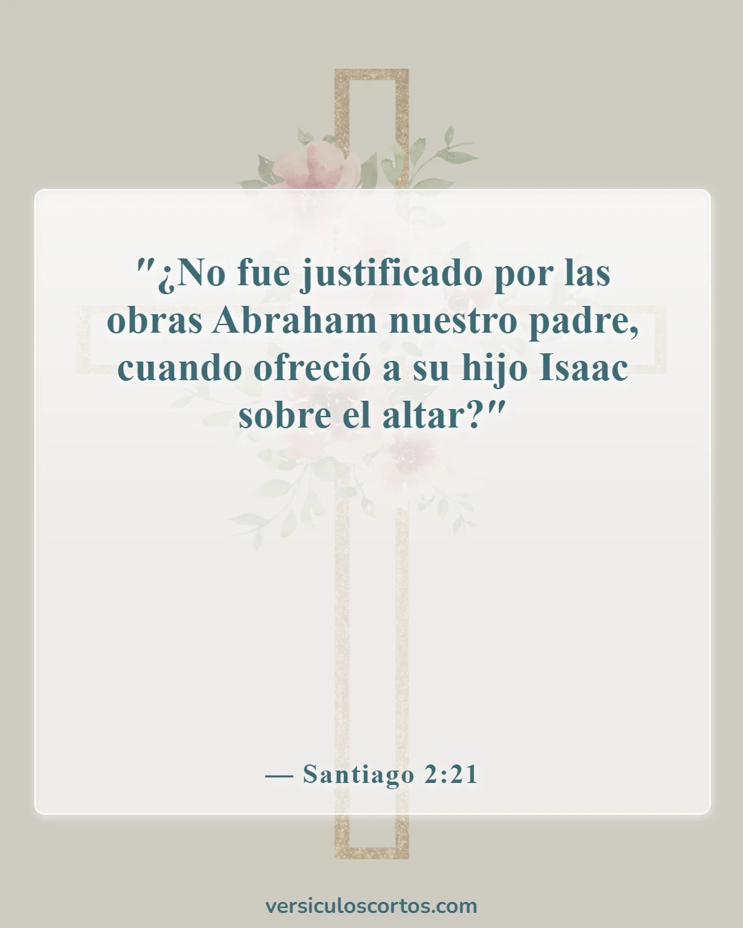 Versículos de la Biblia sobre Abraham (Santiago 2:21)