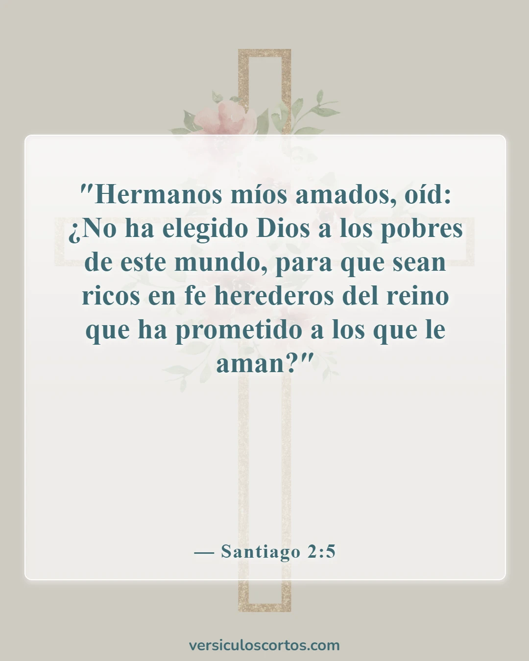 Versículos de la Biblia sobre los creyentes (Santiago 2:5)