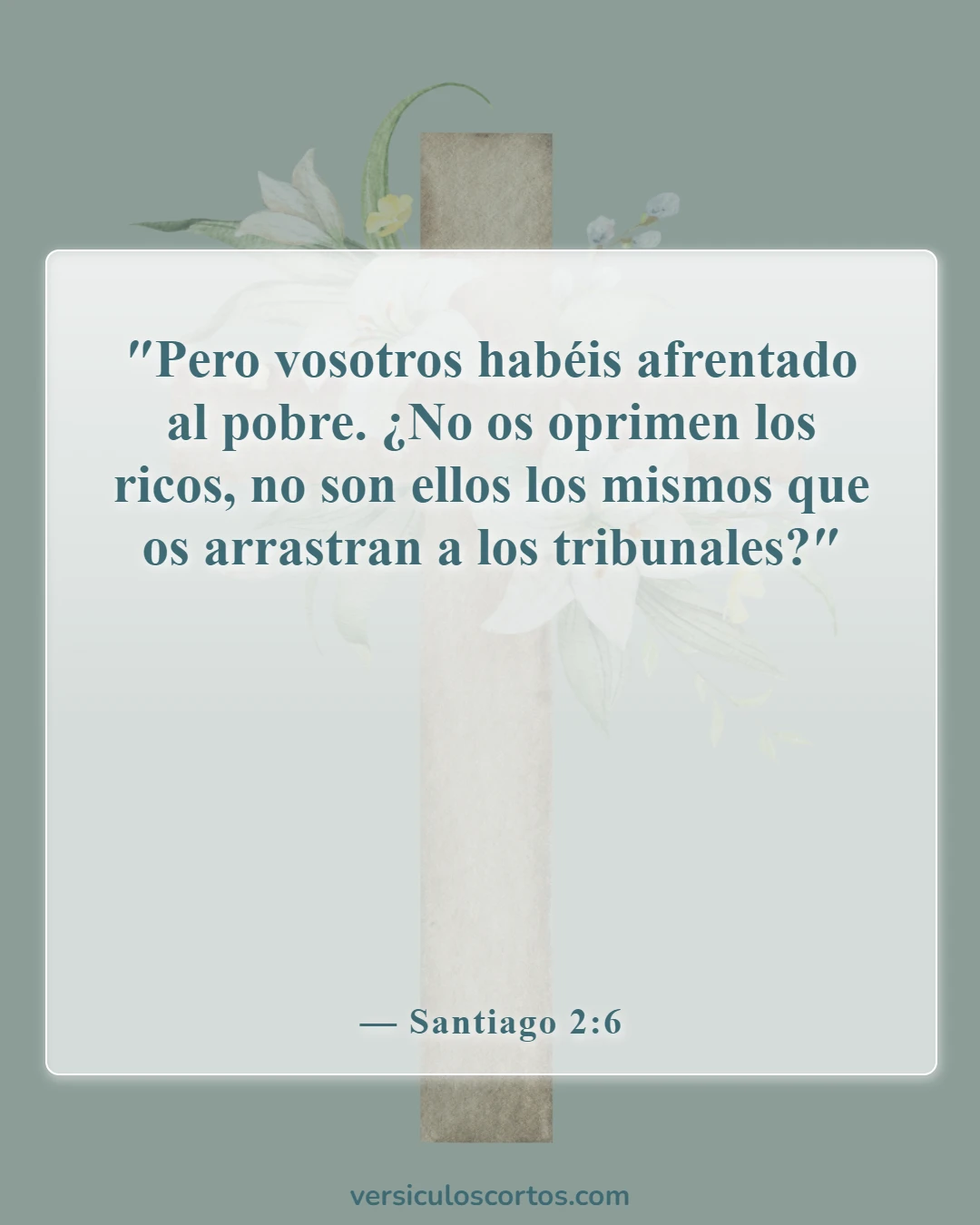 Versículos bíblicos sobre la opresión (Santiago 2:6)