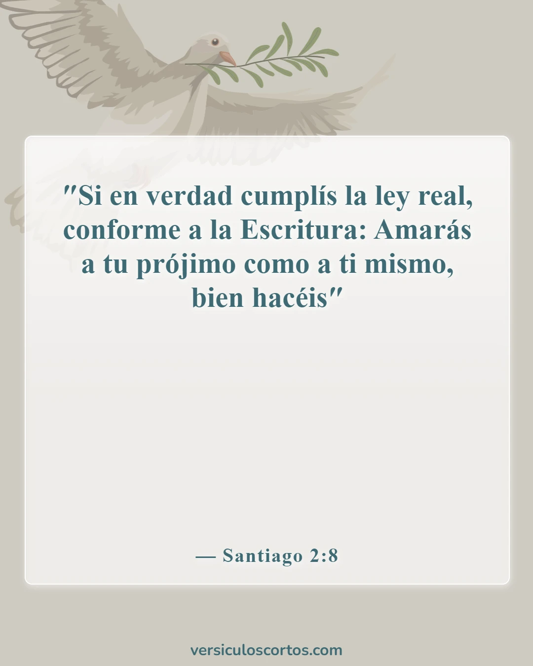 Versículos de la Biblia sobre el maltrato (Santiago 2:8)