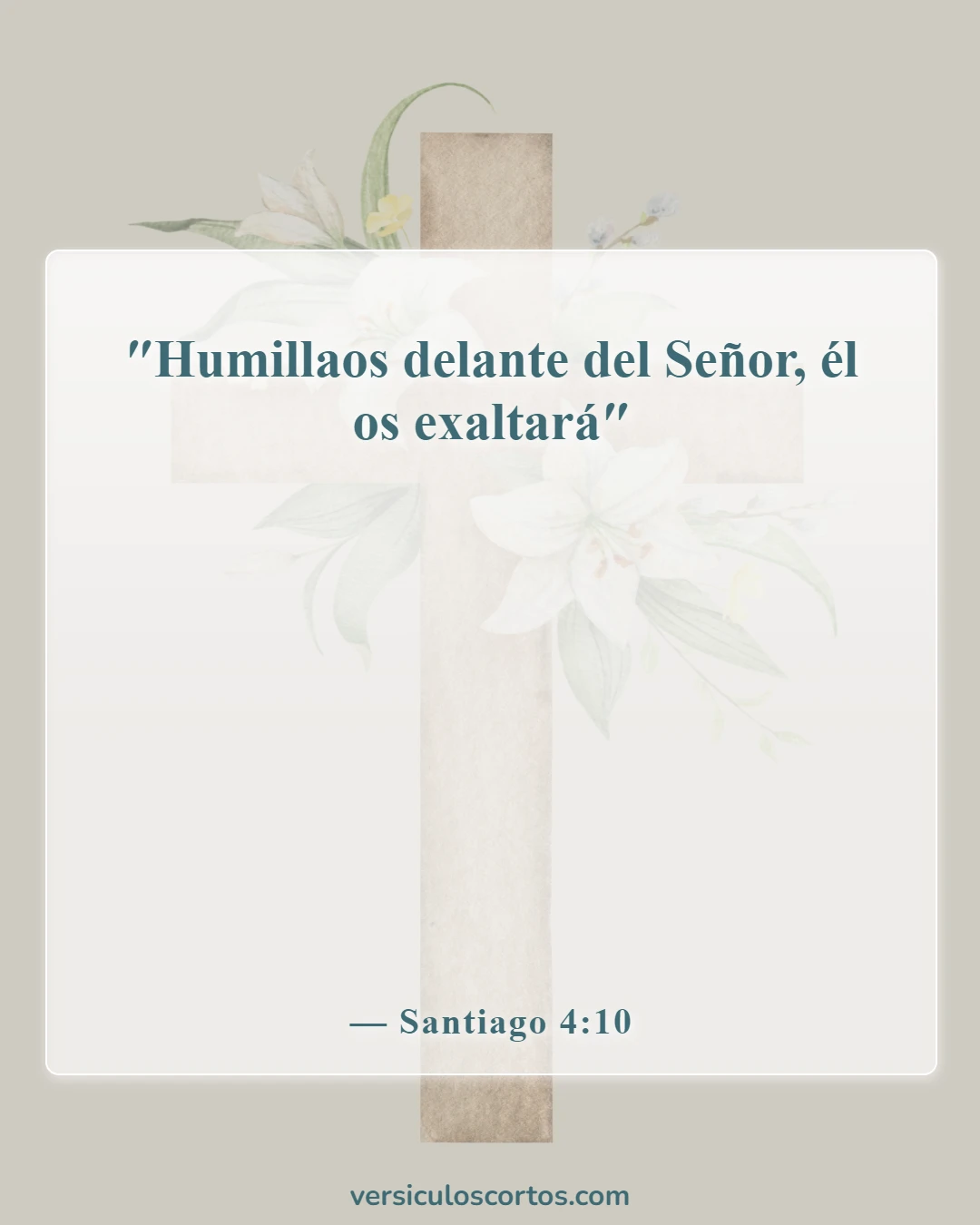 Versículos de la Biblia sobre superar el rechazo (Santiago 4:10)