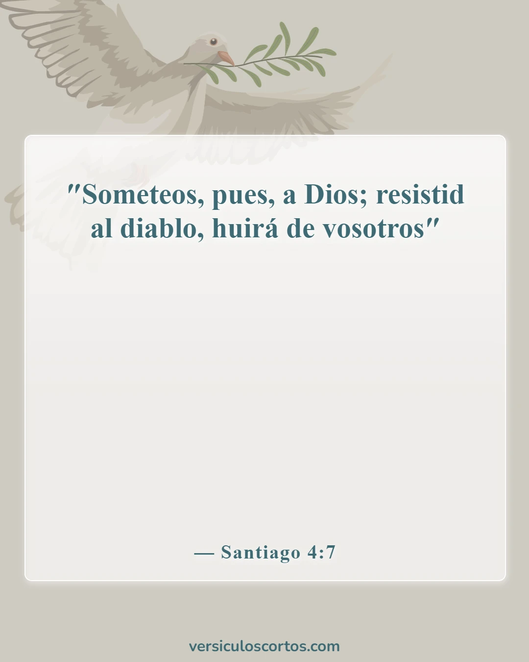 Versículos de la Biblia sobre las tentaciones (Santiago 4:7)