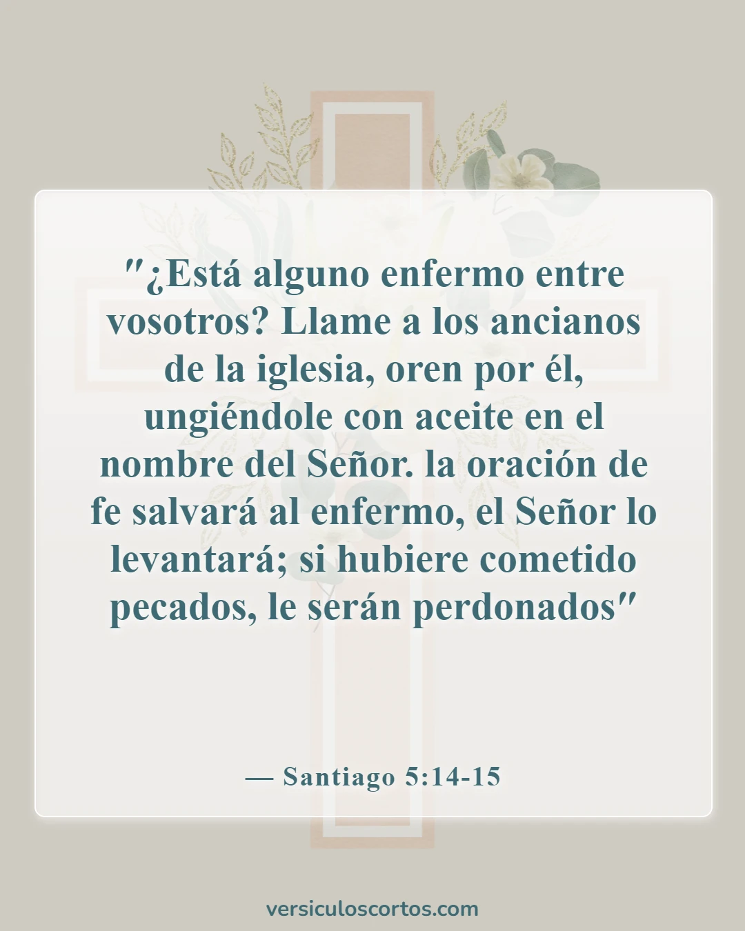 Versículos de la Biblia sobre amar tu cuerpo (Santiago 5:14-15)