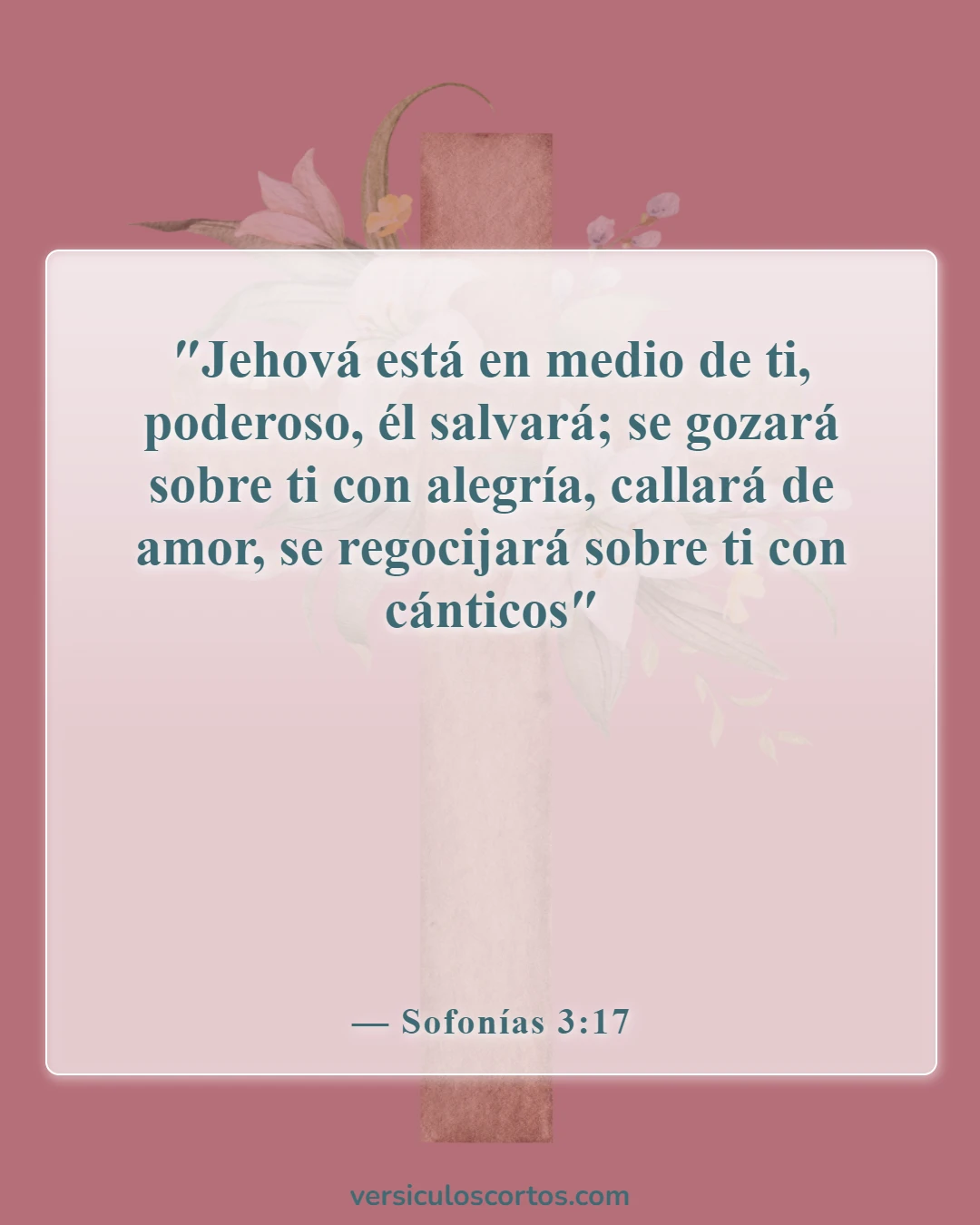 Versículos bíblicos sobre la salvación (Sofonías 3:17)