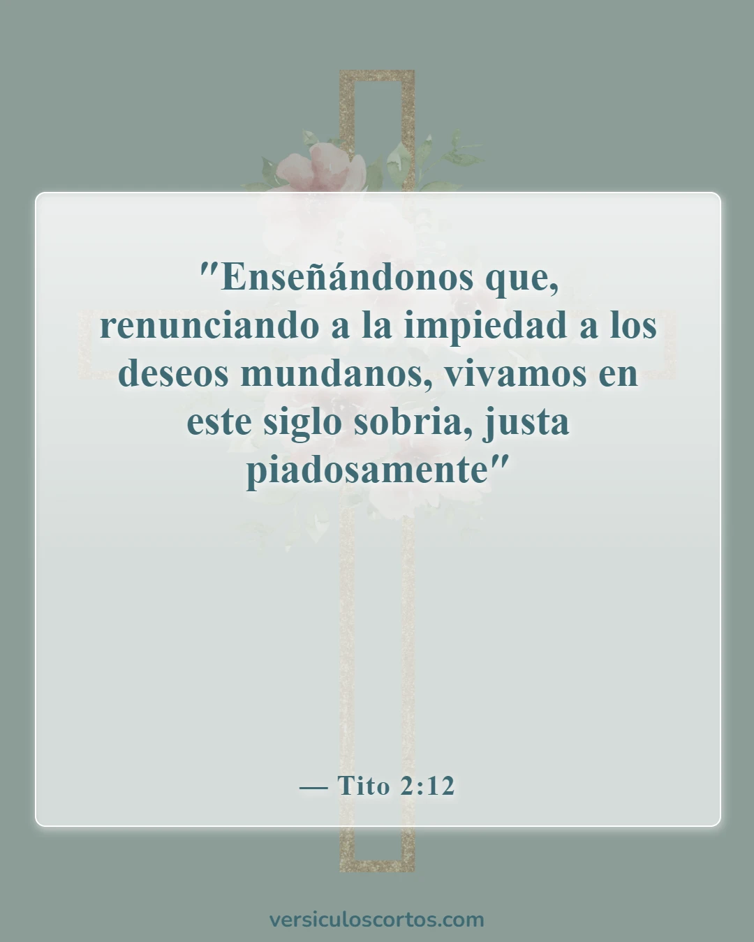 Versículos de la Biblia sobre salir con un no creyente (Tito 2:12)