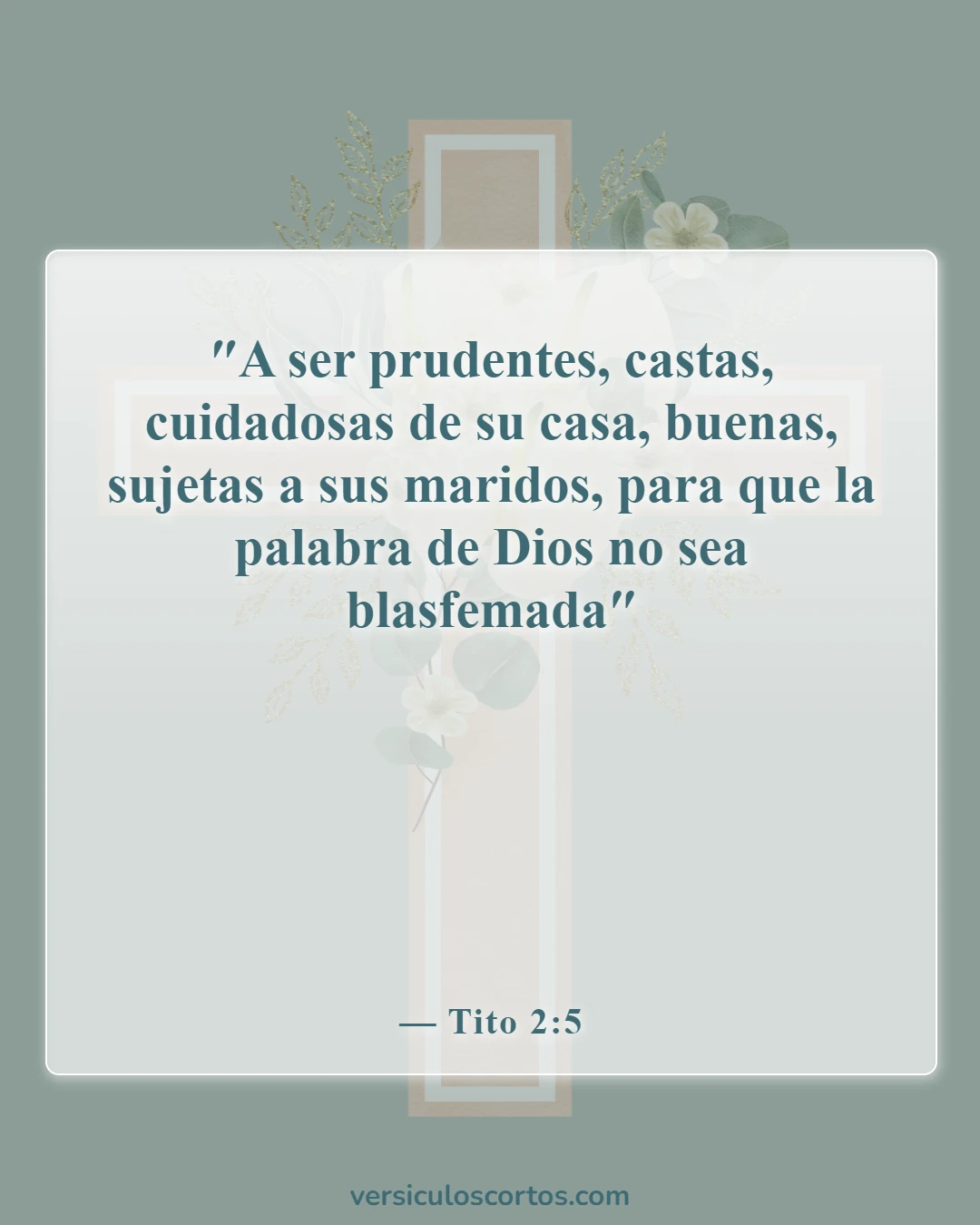 Versículos de la Biblia sobre las calificaciones de los ancianos (Tito 2:5)