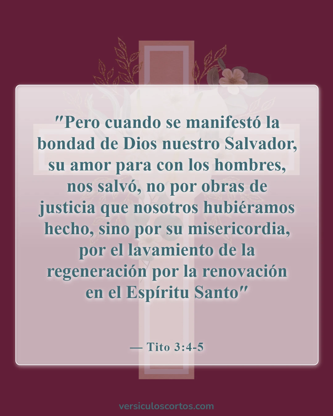 Versículos de la Biblia sobre cómo Dios ama a todos (Tito 3:4-5)