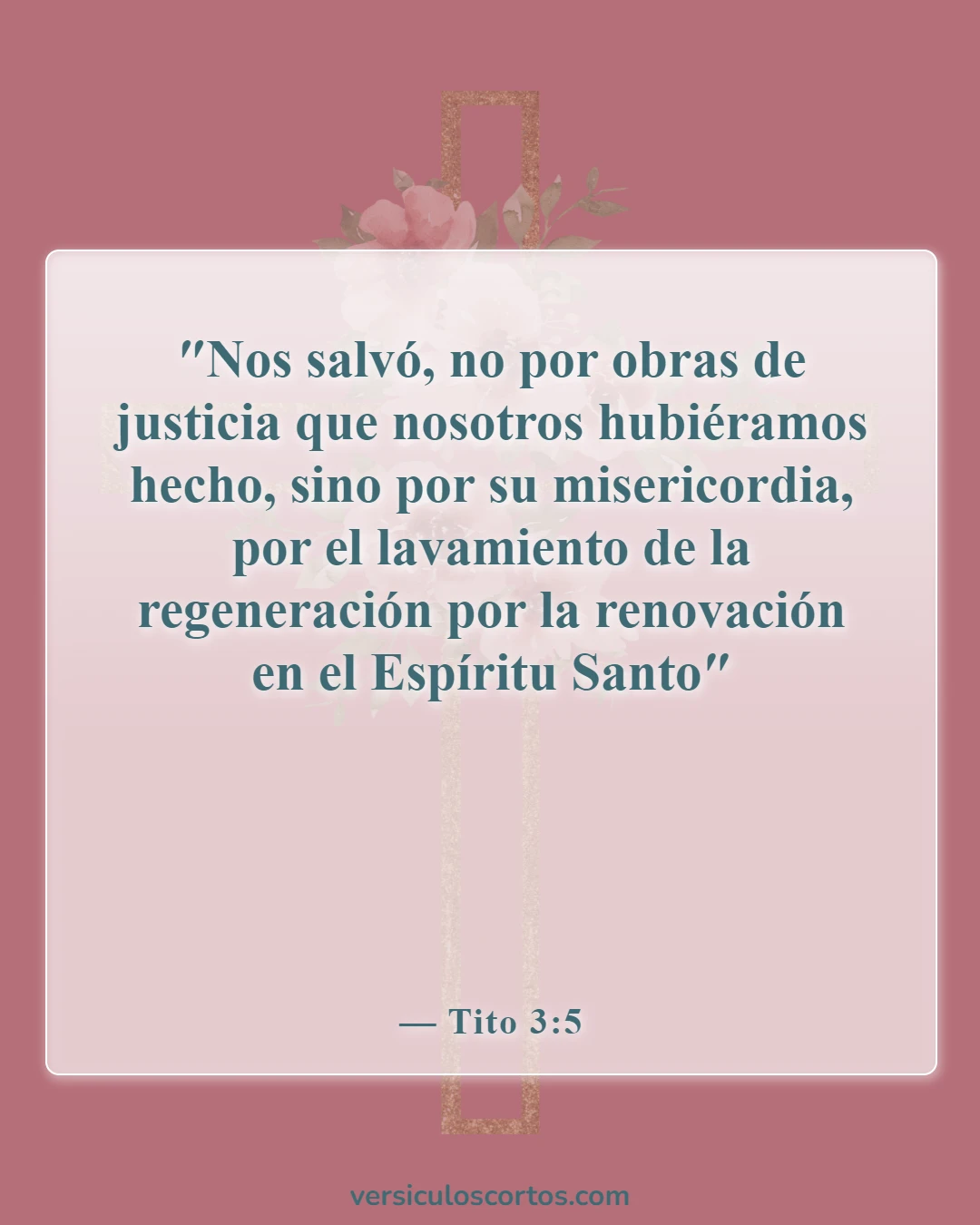 Versículos bíblicos sobre la salvación (Tito 3:5)