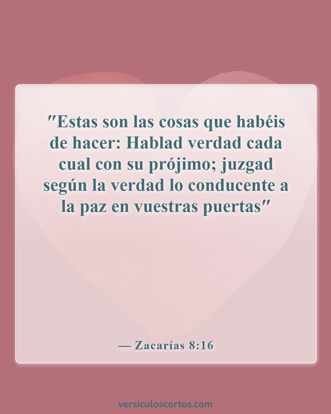 Versículos de la Biblia sobre la paz con Dios (Zacarías 8:16)